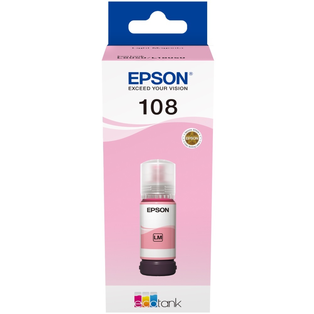 Epson C13T09C64A 108 Light Magenta Ink Bottle (70ml)