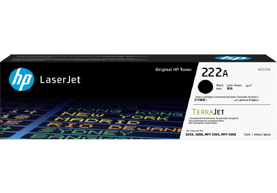 HP CNHPW2220A 222A Black LaserJet Toner Cartridge (1,300 pages)