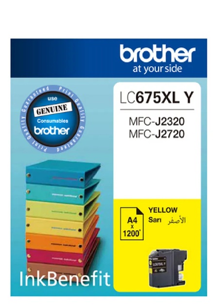 Brother LC675XLY LC-675XL High Yield Yellow Cartridge