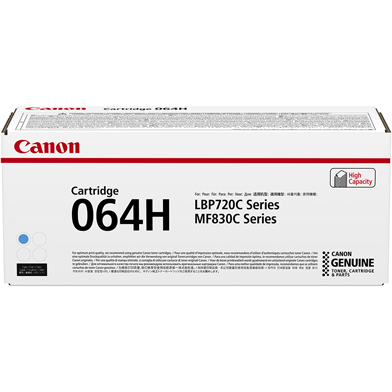 Canon CCRG064HC 064H High Capacity Cyan Toner Cartridge (10,400 Pages)