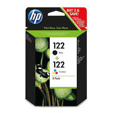 HP No.122 Combo-pack Black/Tri-color Ink Cartridges